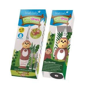 Акумуляторна електрична зубна щітка Monkey, Wild Ones, Brush Baby