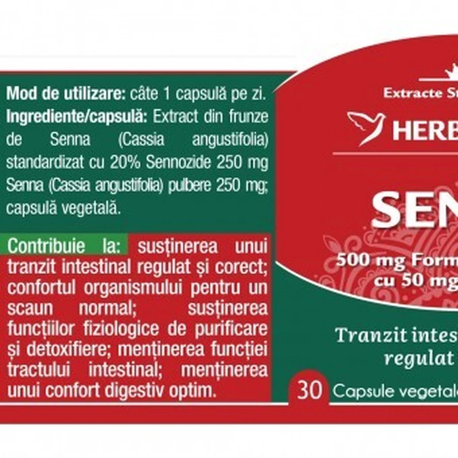 Herbagetica Senna x 60cps: ціни та характеристики