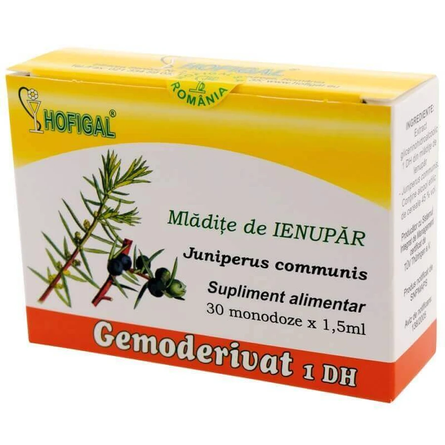 Ienupr Mldie de Ienupr Gemoderivat, 30 монодоз, Hofigal: ціни та характеристики