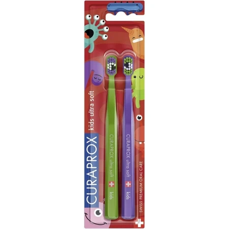 CURAPROX CS KIDs, DUO Toothbrush edition 1×2 шт, зубная щетка для детей: цены и характеристики