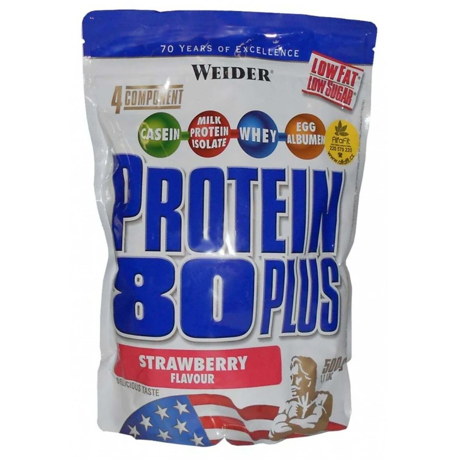 Weider Protein 80 Plus - полуниця 500 г: ціни та характеристики