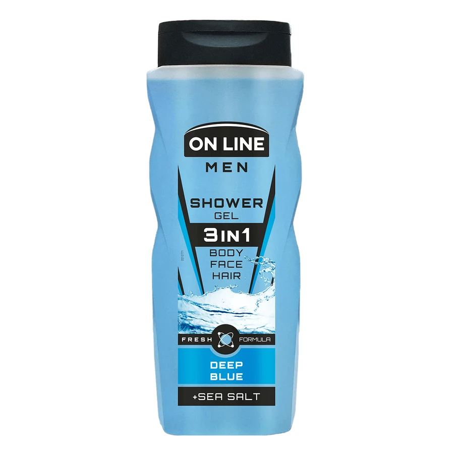 On Line Men, мужской эль для душа 3 в 1, Deep Blue, 410 мл: цены и характеристики