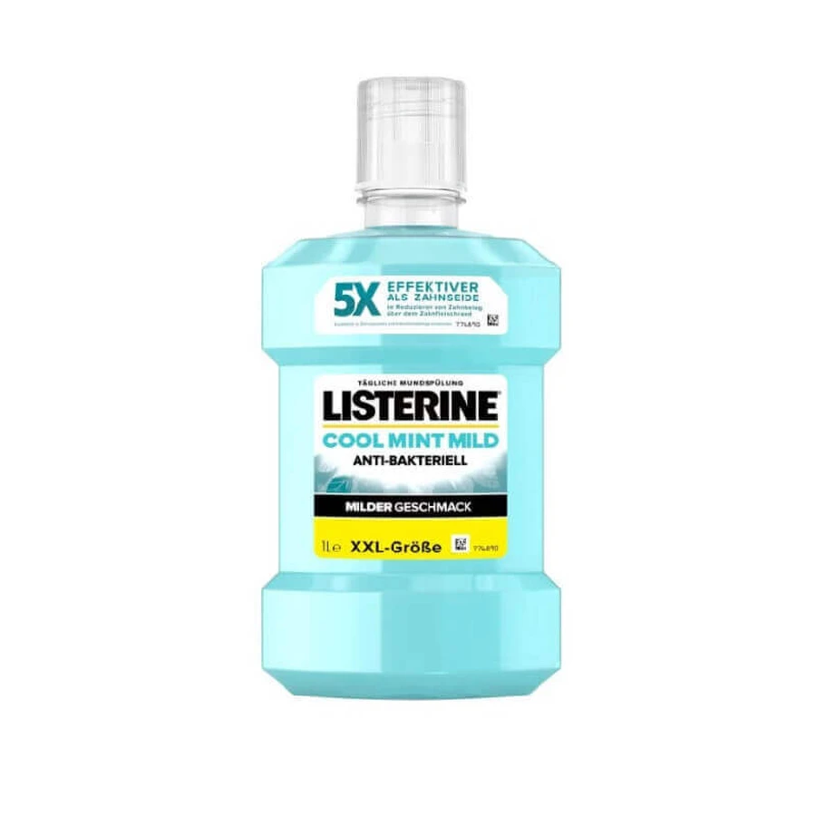 Ополіскувач для порожнини рота м'який "Прохолодна м'ята", 1 л, Listerine: ціни та характеристики