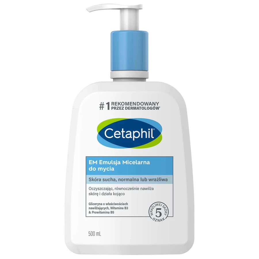 Cetaphil EM, Міцелярна емульсія для очищення шкіри для всієї родини, 500 мл: ціни та характеристики