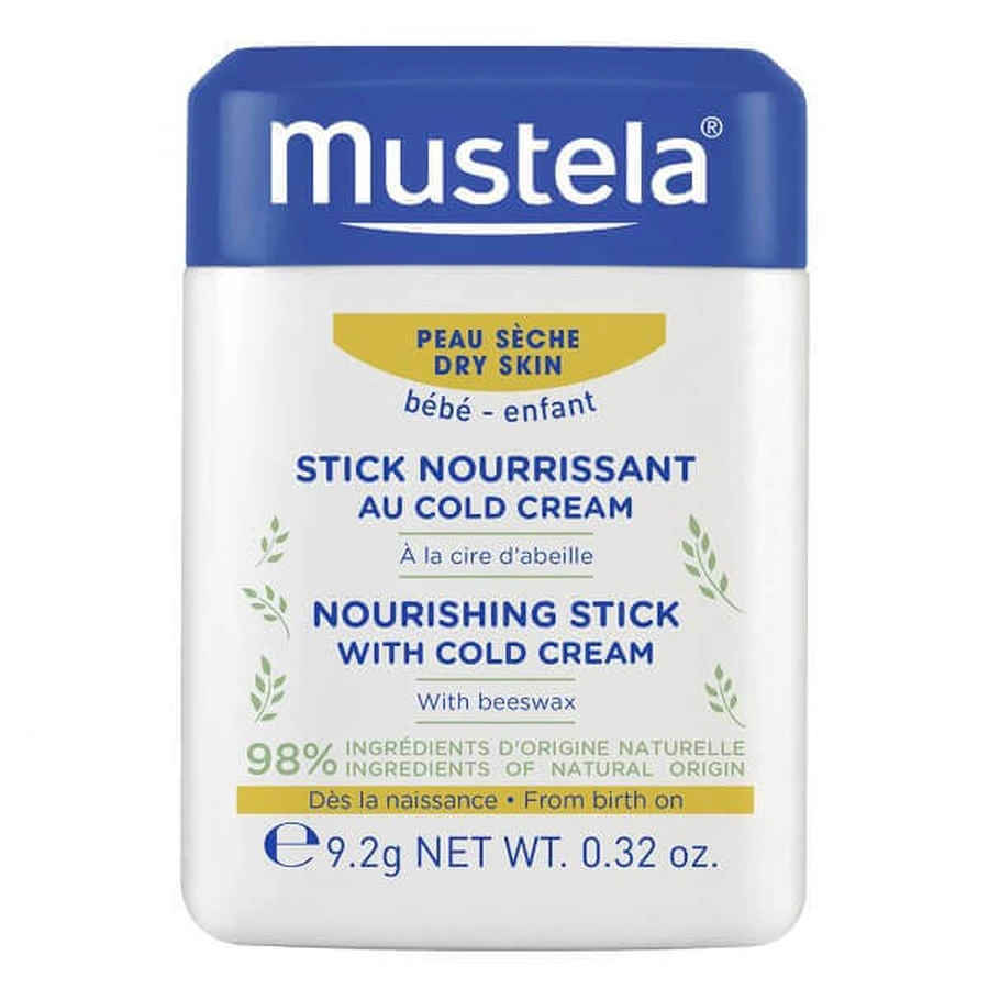 Стик для губ и лица Mustela Bebe с колд-кремом питательный для сухой кожи, 9.2 г: цены и характеристики