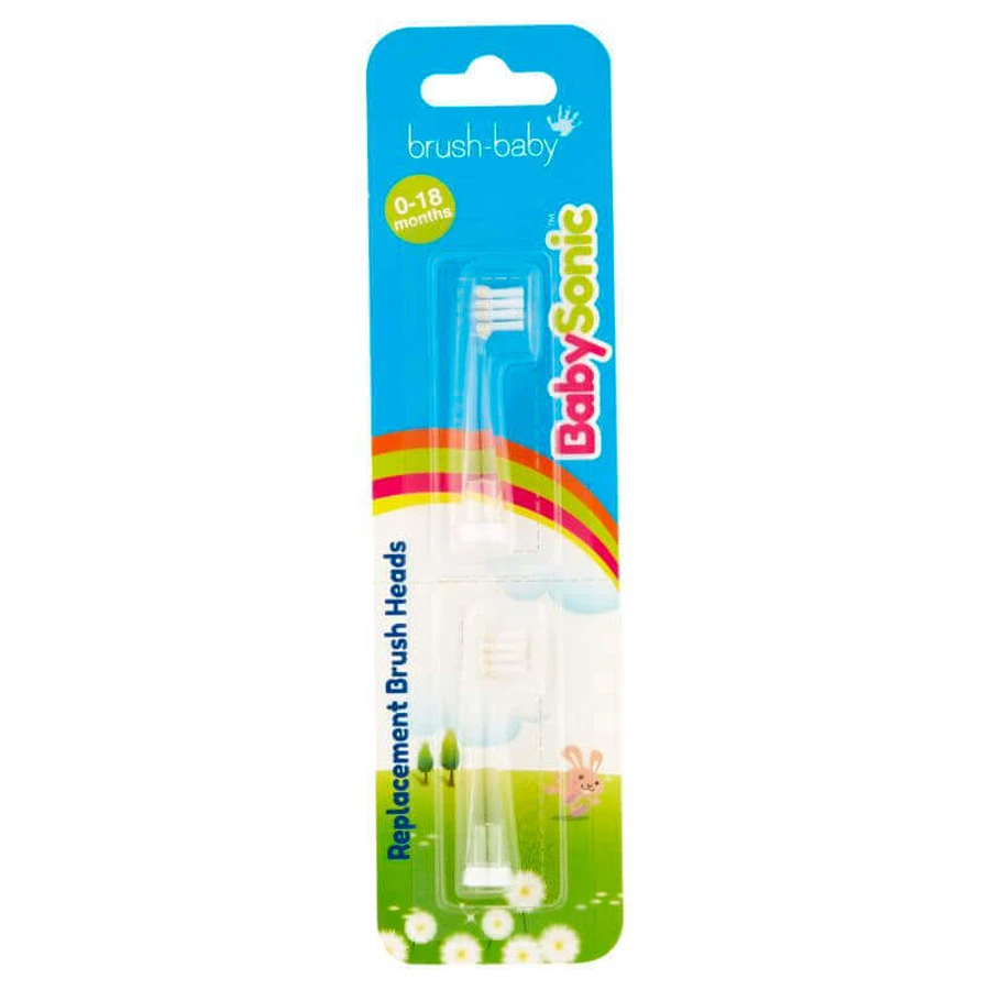 Насадки для звукової зубної щітки BabySonic Brush-Baby для дітей 0-18 місяців, 2 шт. : ціни та характеристики