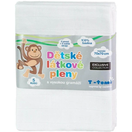 Подгузники T-Tomi Fabric TETRA, белые 70 х 70 см 5 шт: цены и характеристики