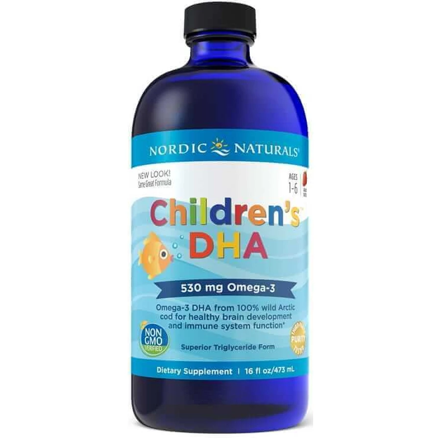 Nordic Naturals Дитяча DHA 530 мг полуниця 473 мл: ціни та характеристики