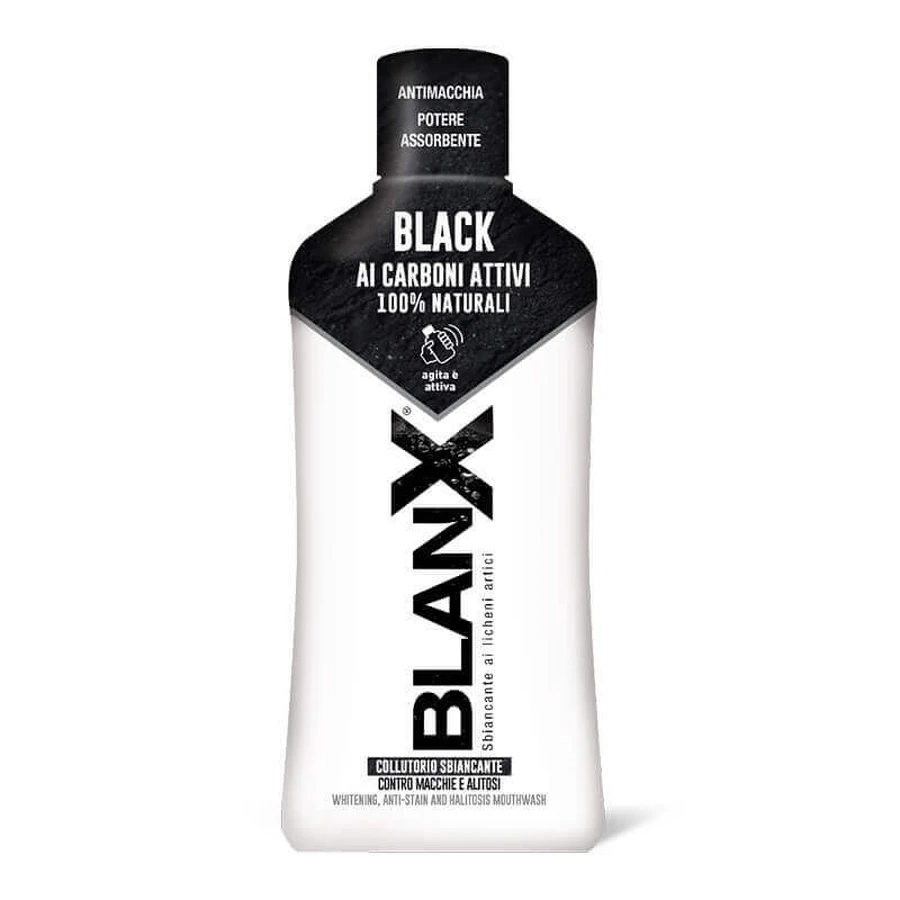 Ополіскувач для порожнини рота Blanx Відбілюючий з активованим вугіллям, 500 мл, Coswell: ціни та характеристики