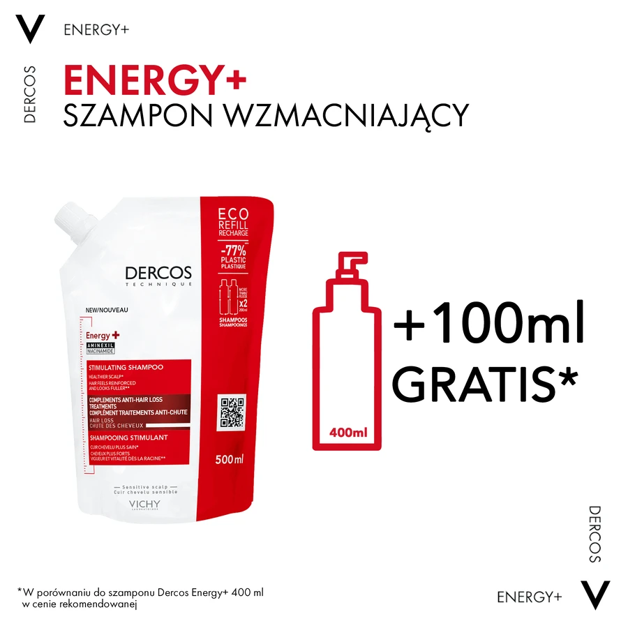 Vichy Dercos Energy+ Укрепляющий шампунь, акции, 500 мл: цены и характеристики