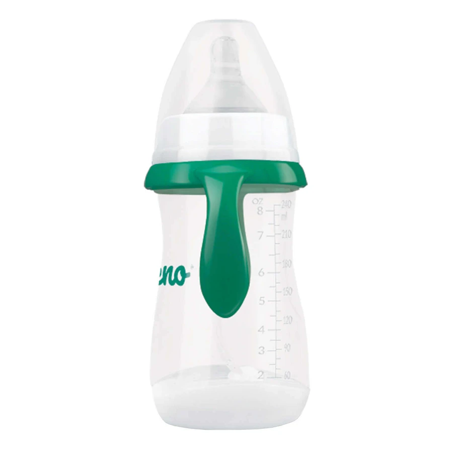 Neno Bottle, антиколиковая бутылочка для кормления и обучения питью, с соской и дренажной трубкой, 3-6 месяцев, 240 мл: цены и характеристики