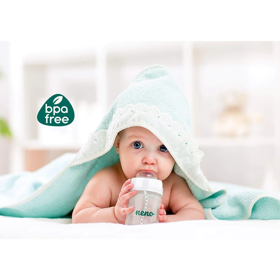 Neno Bottle, антиколиковая бутылочка для кормления и обучения питью, с соской и дренажной трубкой, 3-6 месяцев, 240 мл: цены и характеристики