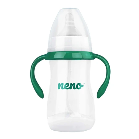 Neno Bottle, антиколиковая бутылочка для кормления и обучения питью, с соской и дренажной трубкой, 3-6 месяцев, 240 мл: цены и характеристики