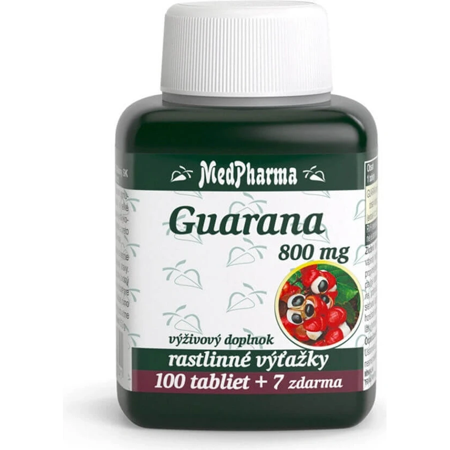 MedPharma GUARANA 800MG 1×107 tbl, гуарана: ціни та характеристики