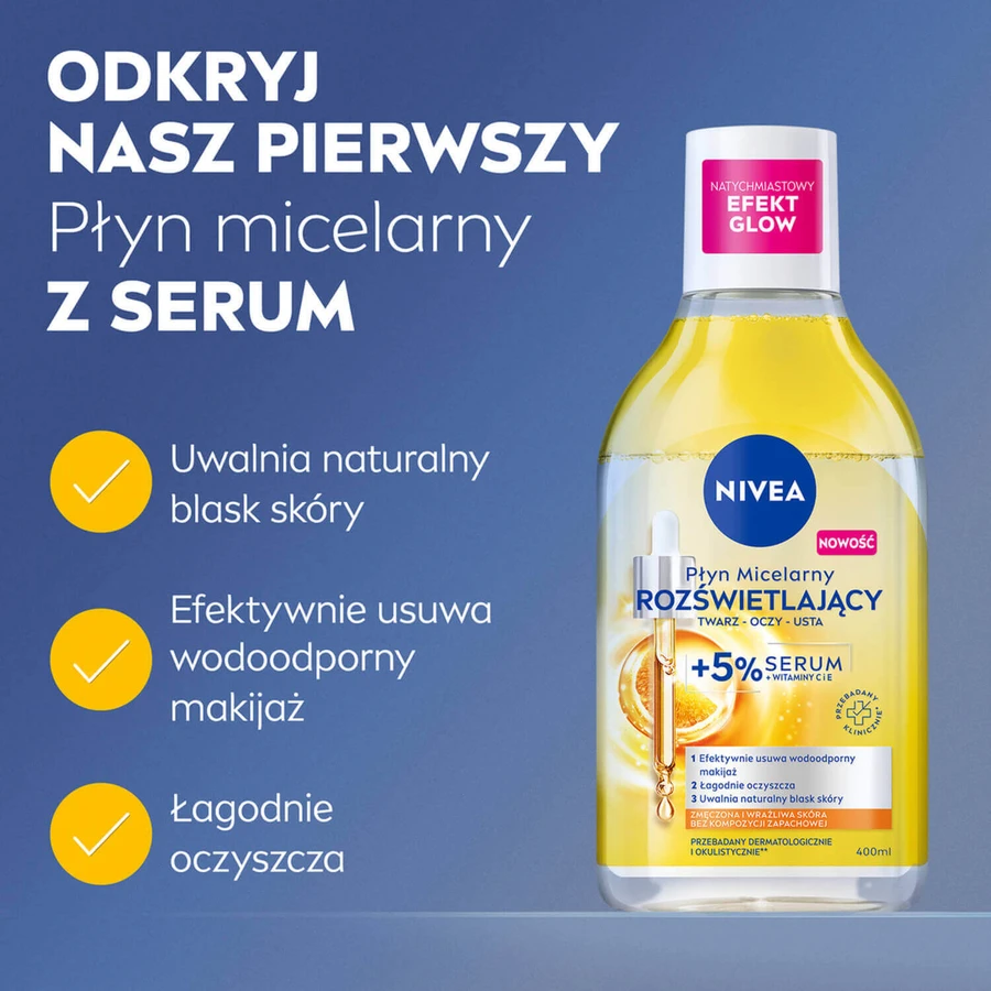 Nivea, Осветляющий мицеллярный лосьон с 5% сывороткой, 400 мл: цены и характеристики