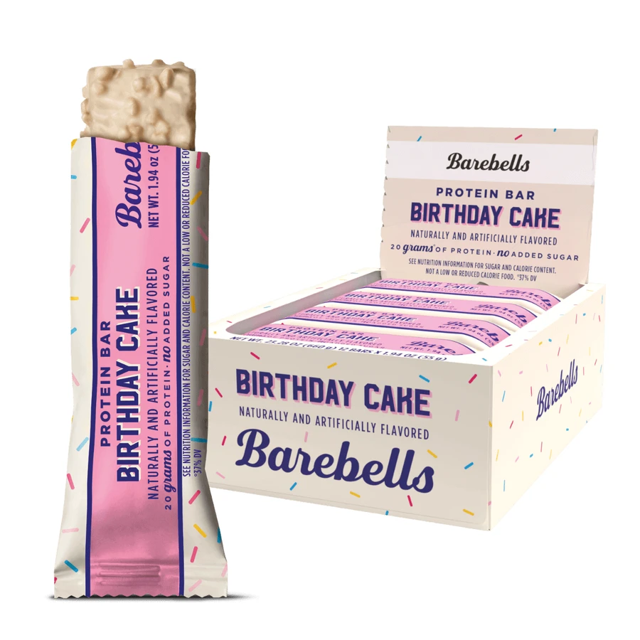 Barebells Protein Bar Birthday Cake, Протеиновый батончик со вкусом именинного пирога, 55 г.: цены и характеристики