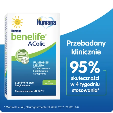 Humana Benelife Acolic, с рождения, 30 мл КОНТАМИНИРОВАННАЯ УПАКОВКА: цены и характеристики
