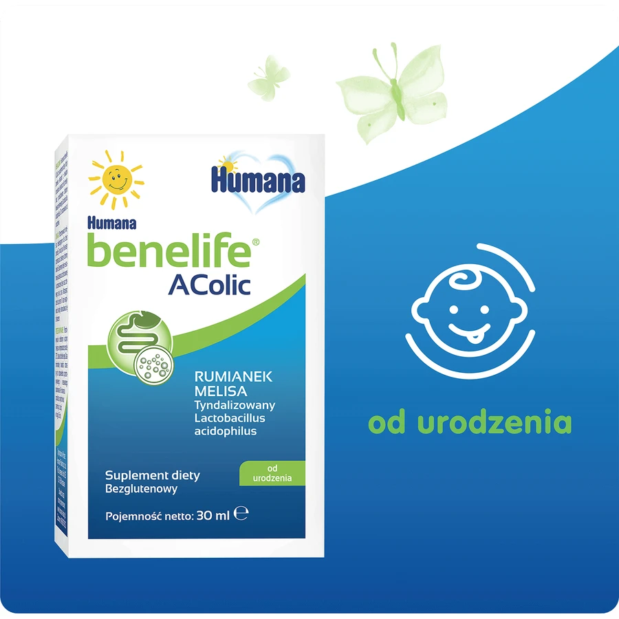 Humana Benelife Acolic, с рождения, 30 мл КОНТАМИНИРОВАННАЯ УПАКОВКА: цены и характеристики