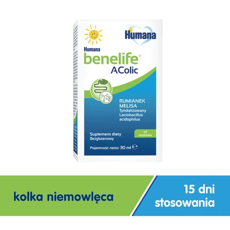 Humana Benelife Acolic, с рождения, 30 мл КОНТАМИНИРОВАННАЯ УПАКОВКА: цены и характеристики