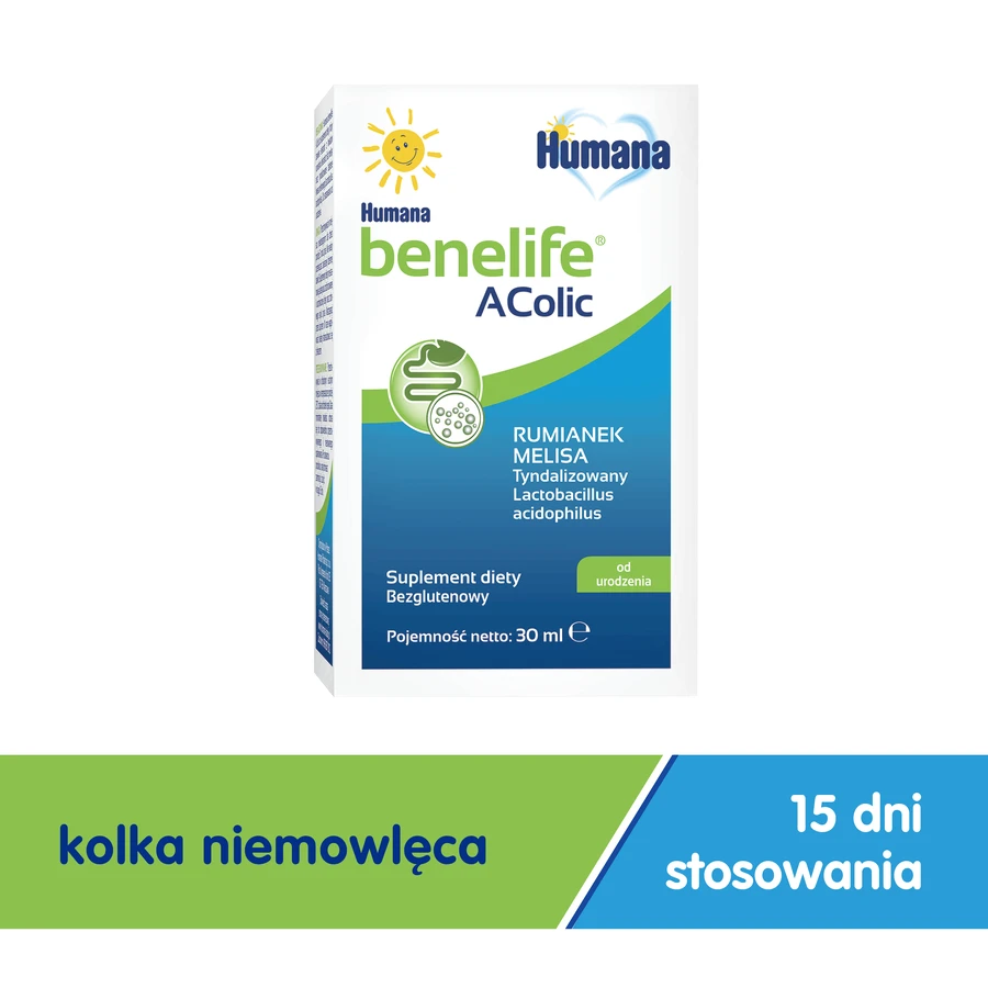 Humana Benelife Acolic, с рождения, 30 мл КОНТАМИНИРОВАННАЯ УПАКОВКА: цены и характеристики