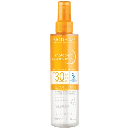 Сонцезахисна вода SPF 30 для чутливої шкіри Photoderm Bronz, 200 мл, Bioderma: ціни та характеристики