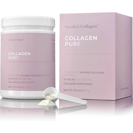 Чистий гідролізований колагеновий порошок Swedish Collagen 10.000 мг, 300 г: ціни та характеристики