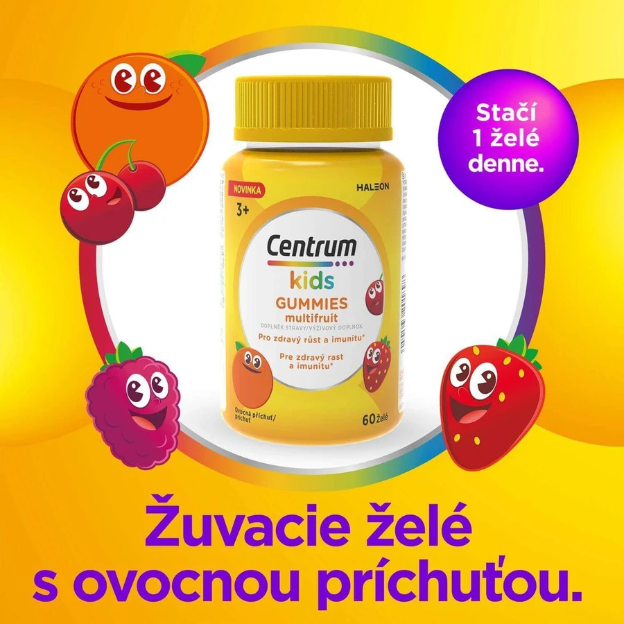 Centrum Kids Gummies полівітамінні для дітей мультифруктове желе 60 шт: ціни та характеристики