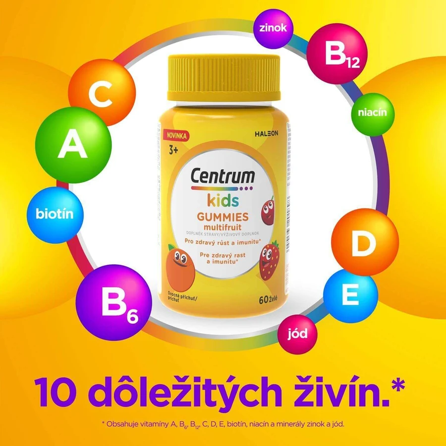 Centrum Kids Gummies полівітамінні для дітей мультифруктове желе 60 шт: ціни та характеристики