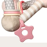 BabyOno Tiny Yoga, развивающая игрушка, пирамидка, розовая, с рождения, 1 шт.