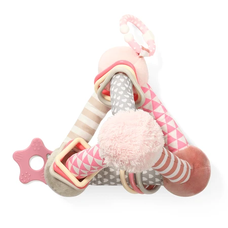 BabyOno Tiny Yoga, розвиваюча іграшка, пірамідка, рожева, від народження, 1 шт.: ціни та характеристики