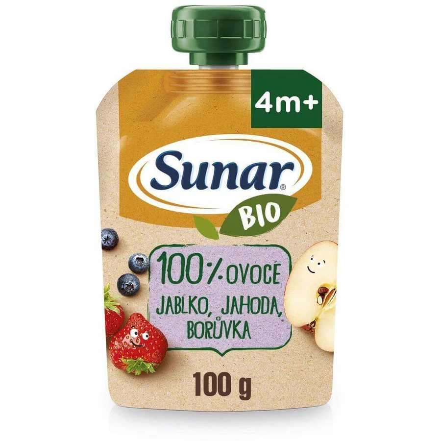 Сунар БИО фруктовые капсулы яблоко, клубника, черная смородина 4м+ 100 г: цены и характеристики