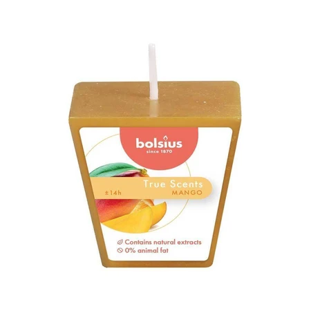 Bolsius Aromatic 2.0 Votiv Mango, ароматическая свеча 1×1 шт, размер 48 мм: цены и характеристики