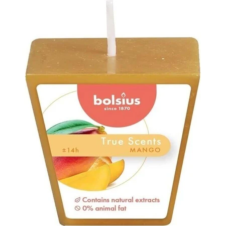Bolsius Aromatic 2.0 Votiv Mango, ароматическая свеча 1×1 шт, размер 48 мм: цены и характеристики