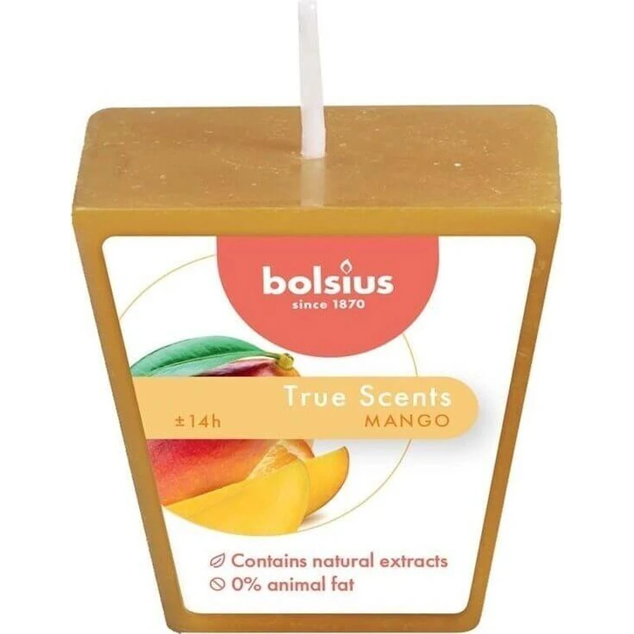 Bolsius Aromatic 2.0 Votiv Mango, ароматическая свеча 1×1 шт, размер 48 мм: цены и характеристики
