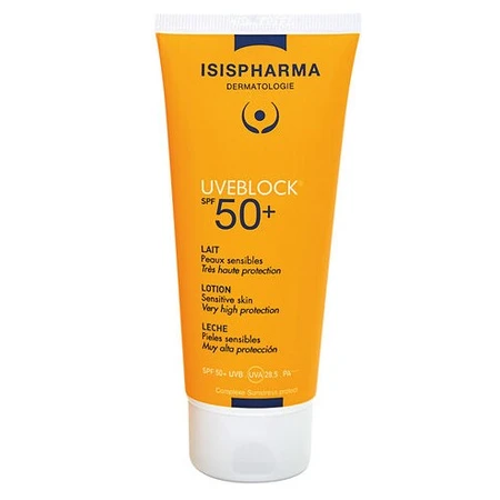 Сонцезахисний лосьйон для обличчя та шиї Isis Pharma UVEBLOCK Loiune SPF 50+, зволожувальний, 100 мл: ціни та характеристики