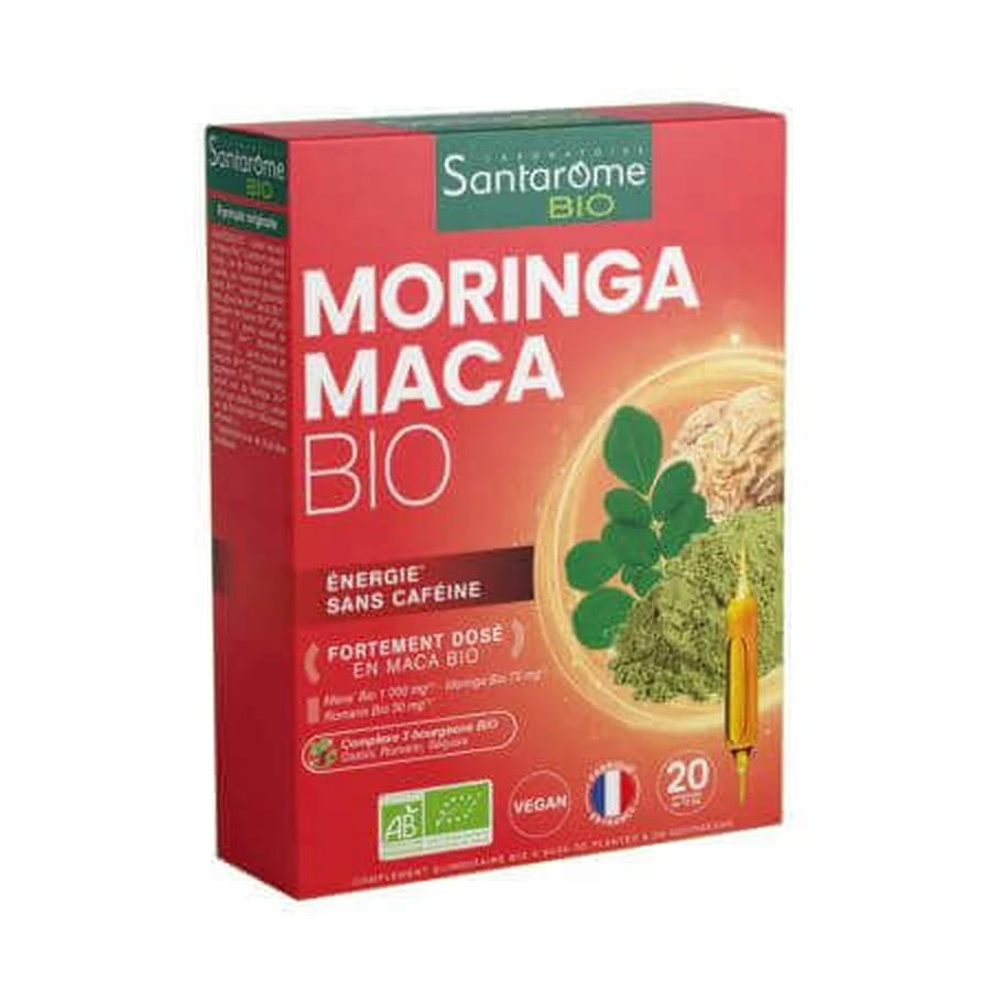 Moringa Maca Bio, 20 ампул х 10 мл, Santarome: ціни та характеристики