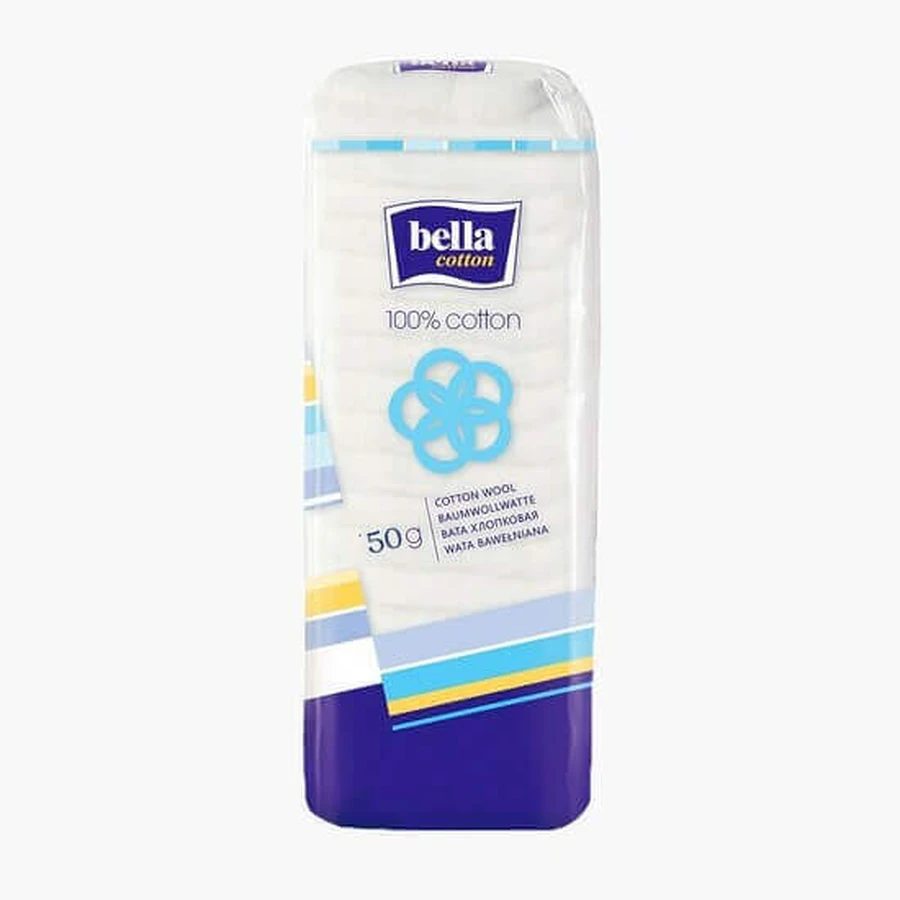 Вата хлопковая, 50 г, Bella: цены и характеристики