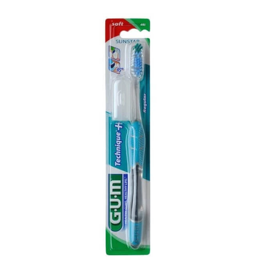 Зубна щітка GUM TECHNIQUE+, м'яка, звичайна (490), Sunstar Gum: ціни та характеристики