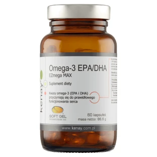 Омега-3 ЭПК/ДГК Kenay Omega-3 EPA/DHA EZmega Max, 60 капсул