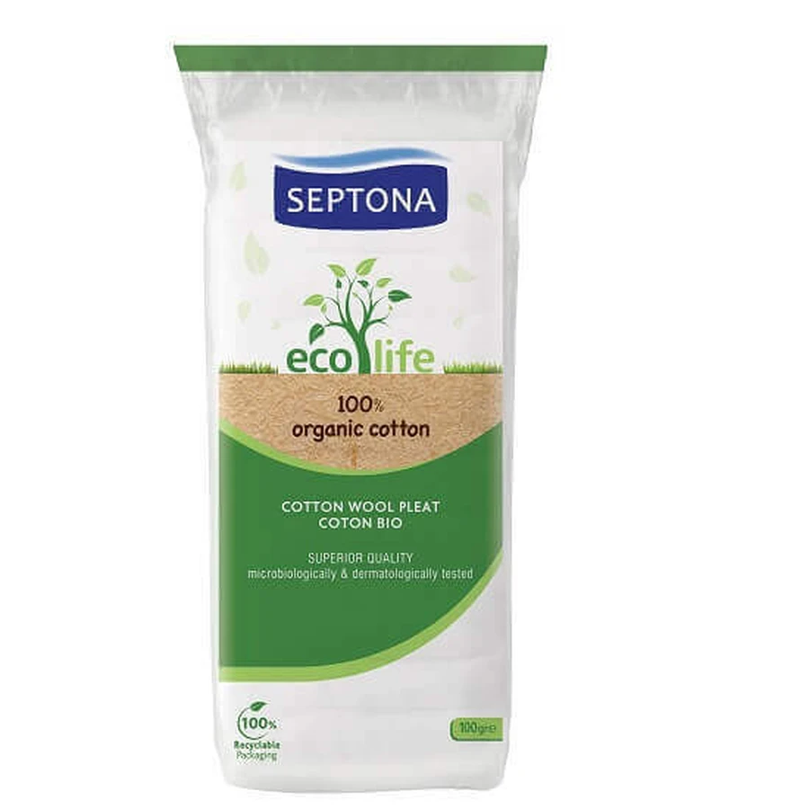 Вата, Eco Life, 100 г, Septona: ціни та характеристики
