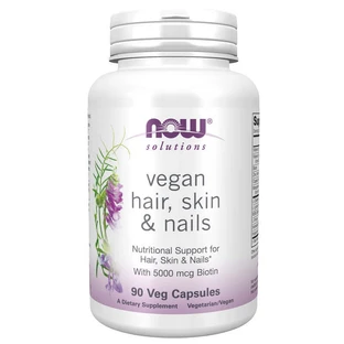 Now Foods Solutions Vegan Hair, Skin & Nails, 90 капсул