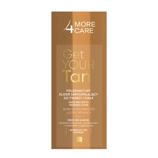 More4Care Get Your Tan! Еліксир для автозасмаги для обличчя та тіла, 15 мл