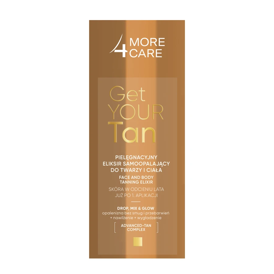 More4Care Get Your Tan! Еліксир для автозасмаги для обличчя та тіла, 15 мл: ціни та характеристики