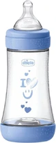 Пляшечка Chicco Дитяча пляшечка Perfect5 силіконова, синя 240 мл