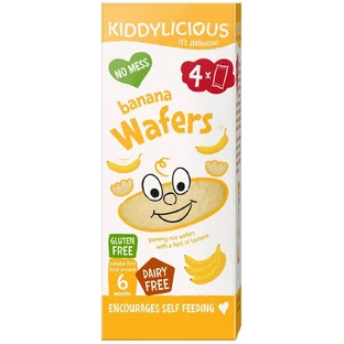 Kiddylicious банановые вафли мини 4 х 4 г
