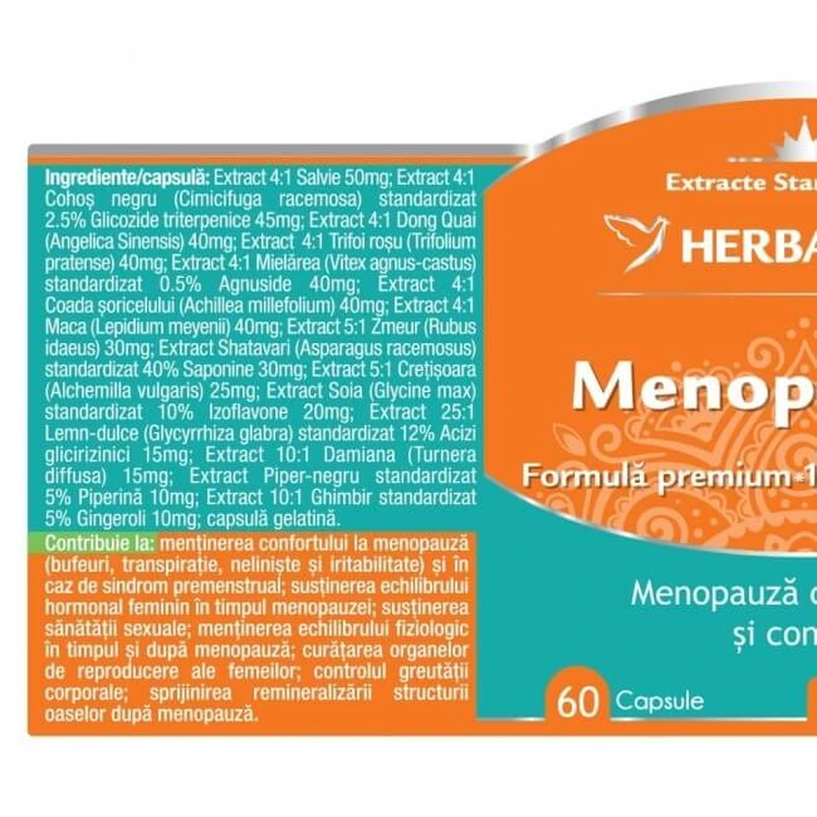 Менопазен, 120 капсул, Herbagetica: ціни та характеристики