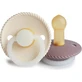 FRIGG Мотузкові гумові прорізувачі Cream Night/ Twilight Mauve Night, 0-6м, подвійна упаковка 1×2 шт