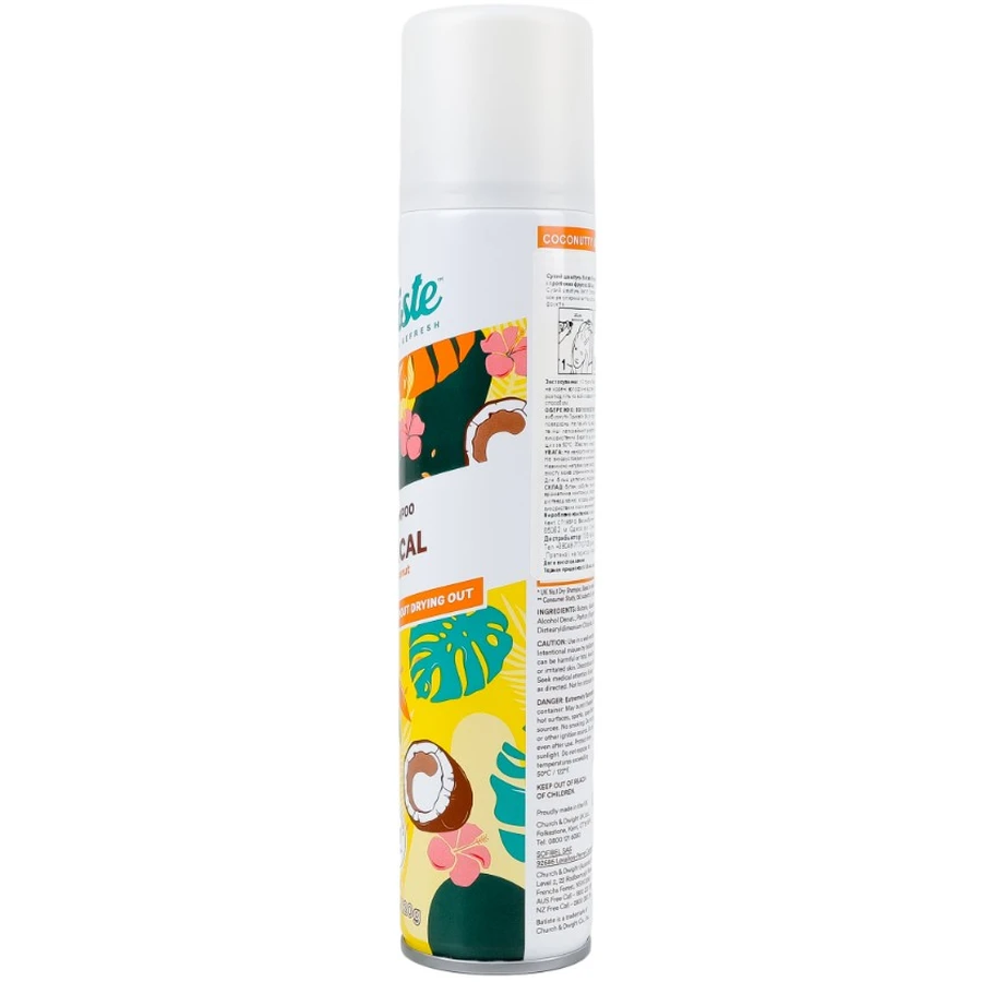 Сухой шампунь Batiste Tropical Exotic coconut, 200 мл: цены и характеристики