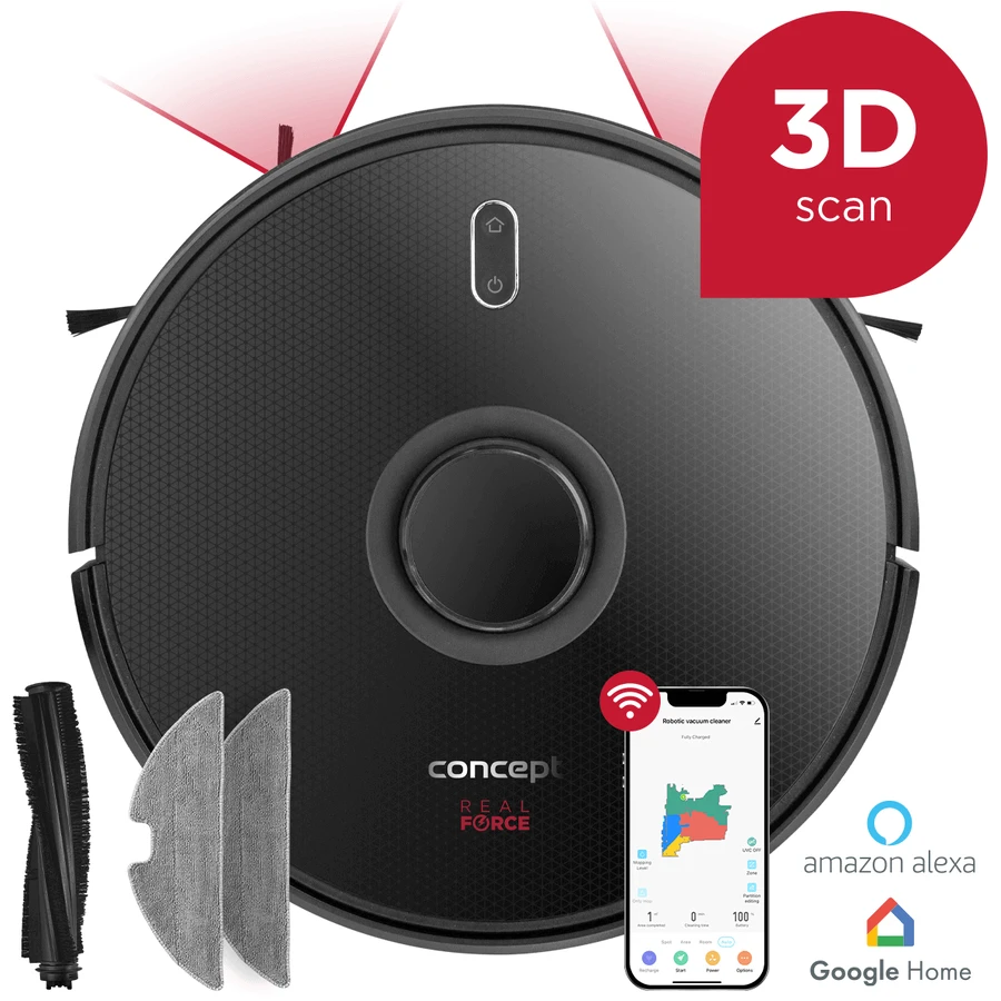 Concept VR3400 Робот-пылесос со шваброй 2 в 1 Laser 3D: цены и характеристики