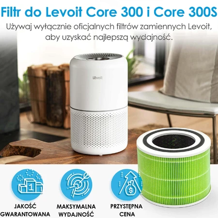 Levoit, антибактеріальний фільтр для очищувача повітря Core 300 і 300S, 1 шт.: ціни та характеристики